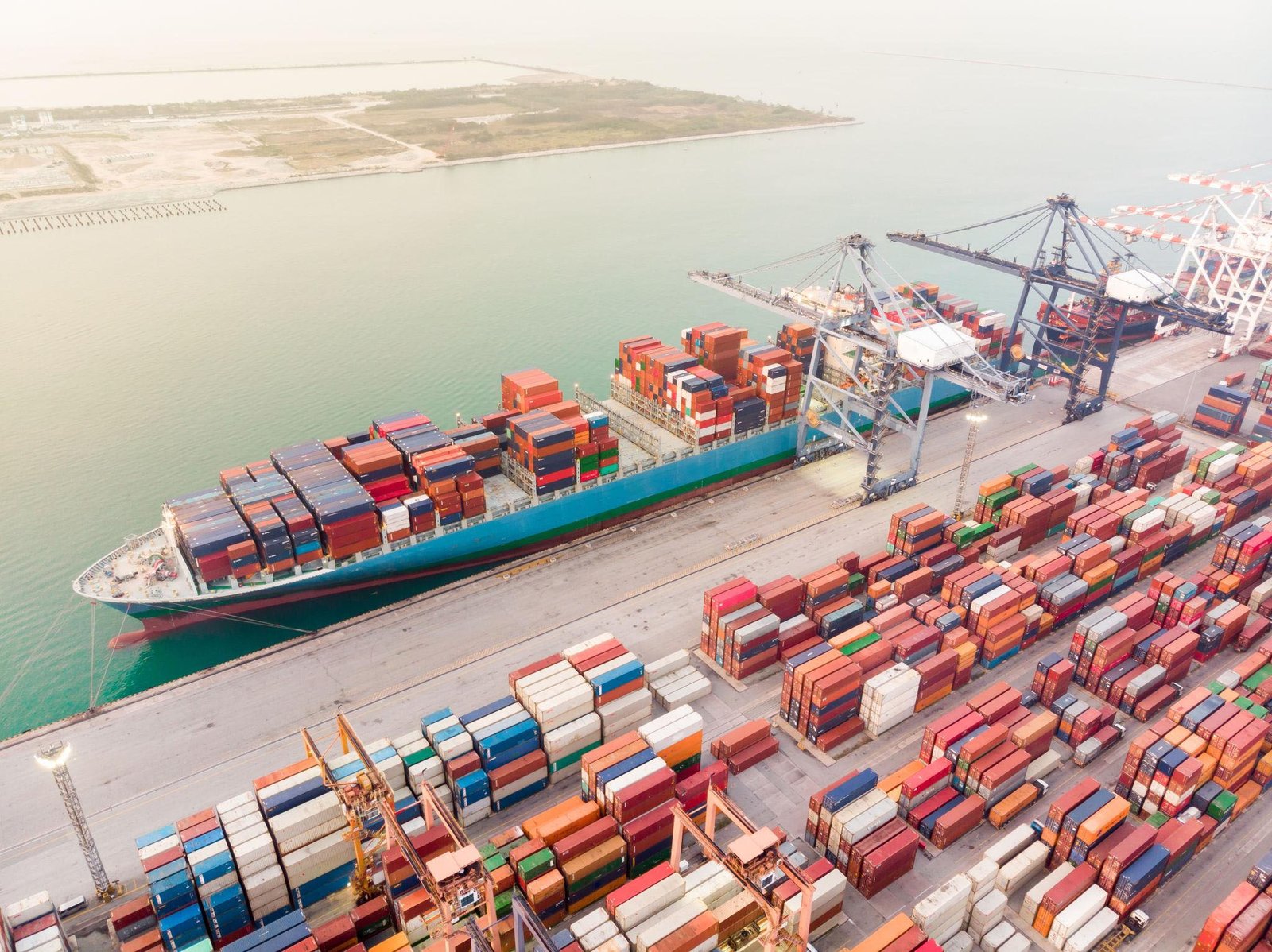 Cargo and Trade Container Ship